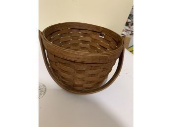 Handmade Signed Longaberger Wooden Basket