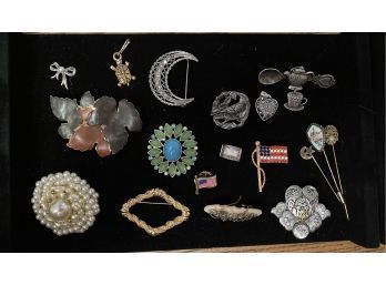 Large Lot Of Pins, Pendants, And Misc Costume Vintage Jewelry