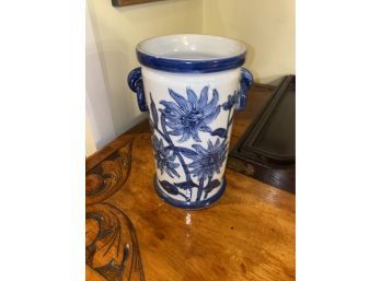 Beautiful Raised Blue Vase