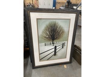 Beautiful Winter Landscape Custom Framed And Matted