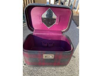 Vintage Traveling Makeup Suitcase Box