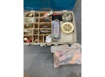 Fish And Tackle Box Full Of Vintage And Antique Lures Are Other Fishing Items