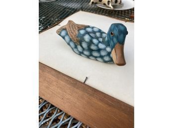 Cute Hand Painted And Carved Duck
