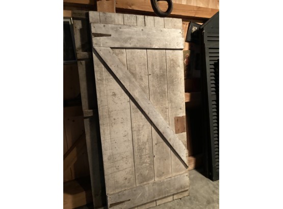 Antique Rustic Barn Door With Some White Paint!
