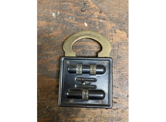 The Super Lock, Antique Combination Padlock