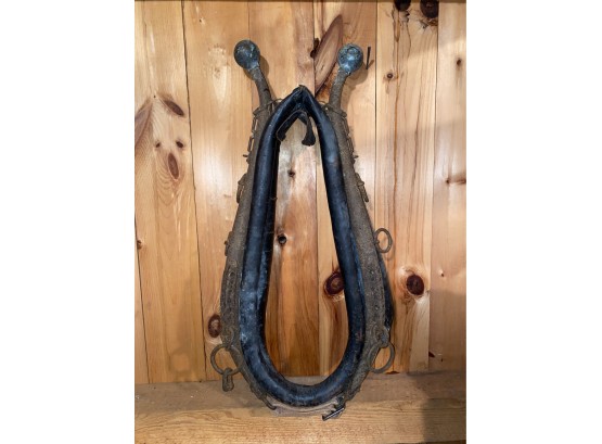 Antique Leather Horse Collar With Hames