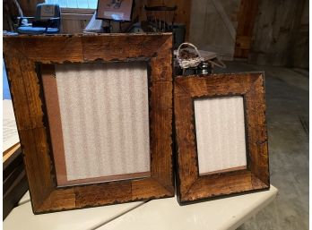 Two Beautiful Rustic Wooden Picture Frames