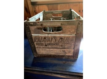 Vintage Radways Dairy Milk Crate From New London CT