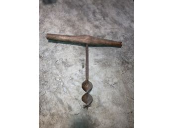 Small Antique Auger Drill For Beams