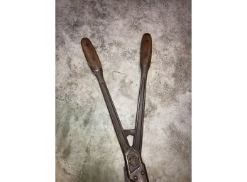 Antique Wiss Hedge Shears With Wood Handle From Newark NJ