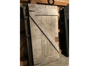 Antique Rustic Barn Door With Some White Paint!