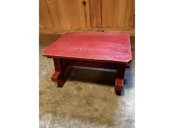 Cute Vintage Kids Wooden Red Toy Picnic Table