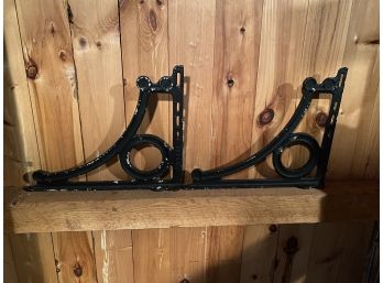 Pair Of Antique Architectural Iron Support Brackets From D M Works!