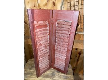 Cute Rustic Small Hinged Shutters Great Unique Divider