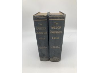 The American Commonwealth By James Bryce In 2 Volumes 1921 Revised Edition