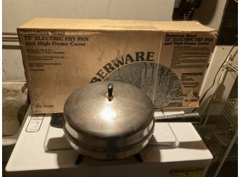 Faberware Stainless Steel 12 Inch Electric Frying Pan With High Dome Top