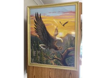 Beautiful Eagle Print In Gold Frame