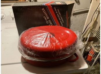 Brand New 13 Inch Red Roasting Pan