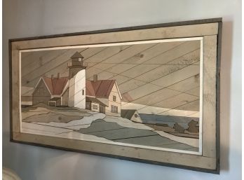 Amazing Lighthouse Painting On Wood