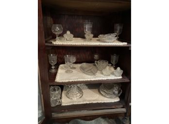 Contents Of A Display Cabinet, Crystal Glass And More