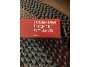 Mikasa Holiday Bear Serving Platter New In Box