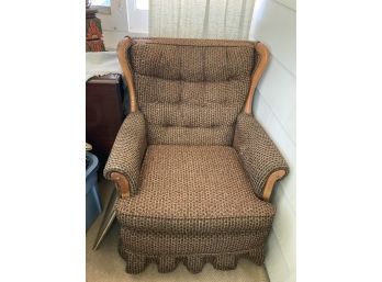 Vintage Upholstered Rocking Arm Chair