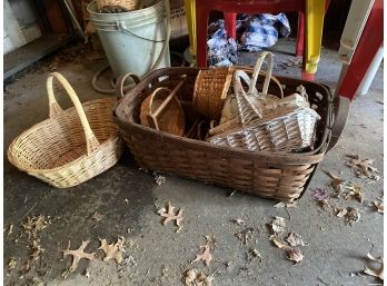 Large Lot Of Woven Baskets