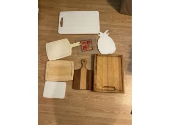 Lot Of Cutting Boards Word And Plastic