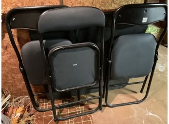 Lot Of 4 Folding Chairs And Table