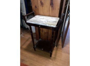 Vintage Marble Top Accent Table
