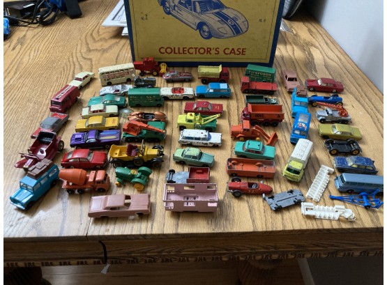 Vintage Matchbox Car Collection With Collectors CAse