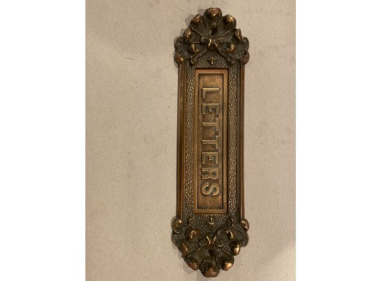 Vintage Copper Letters Door Mailbox Slot