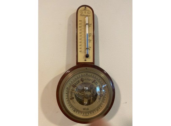 Vintage Selsi Barometer & Thermometer