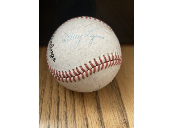 Signed Barry Lyons Baseball With 2nd Unknown Signatures