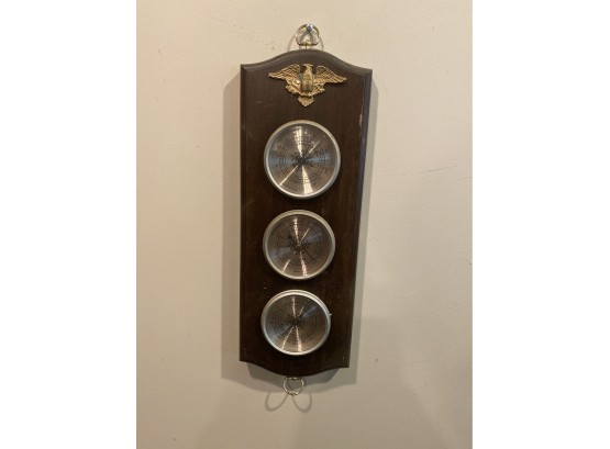 Vintage Wooden Cooper Barometer Made In USA