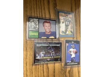 4 New York Giants Football Trading Cards