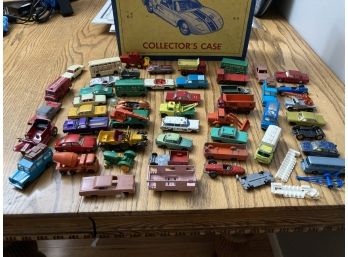 Vintage Matchbox Car Collection With Collectors CAse