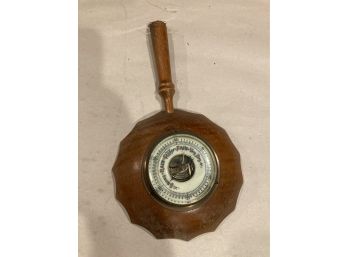 Adorable Umbrella Style Wooden Barometer Made In Western Germany