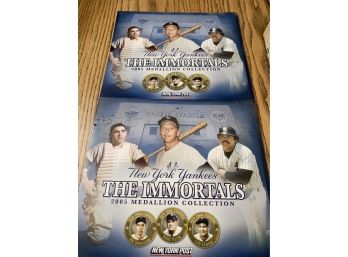 4 Yankees 2005 Medallion Coin Collection Packets