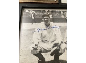 Signed Bill Dickey Autograph Squatting Catcher