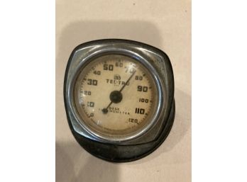 Antique Tel-tru Metal Desk Thermometer