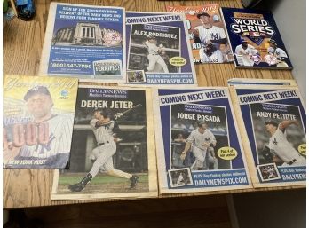 Lot Of Yankees Papers Magazines And World Series Program
