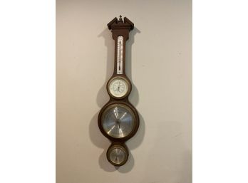 Large Salem Barometer & Thermometer Made In England