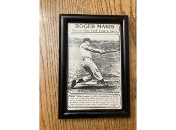 Roger Maris Photo Print Framed