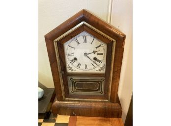 Antique Gilbert 8 Day Mantle Clock Works Great
