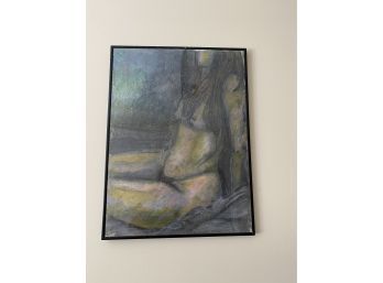 Original Nude Figural Charcoal Sketch Of A Woman, Stunning!