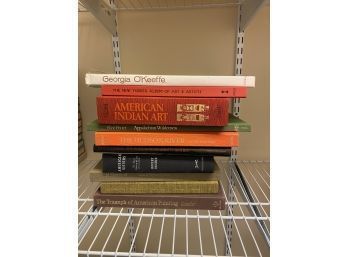 Large Lot Of 10 American Art History & American Artists Books, Including Georgia O'Keeffee, Hudson River Art