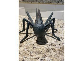 Large 12 Inch Metal Grasshopper Incredibly Well Made Great Unique Decor