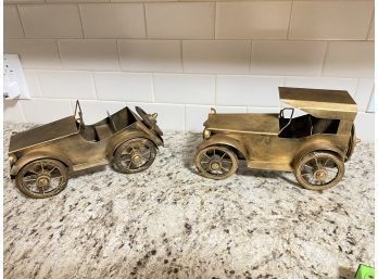 Two Metal Cars By Essential Decor