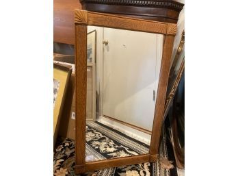 Beautiful Oak Mirror With Great Corner Details!